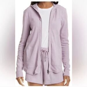 ATM French Terry Zip up Hoodie‎ women's size XS lavender sweatshirt